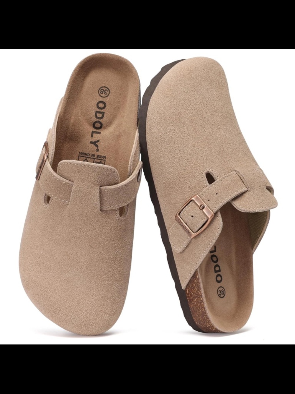 🆕💖NIB Odoly Suede Clogs in Apricot